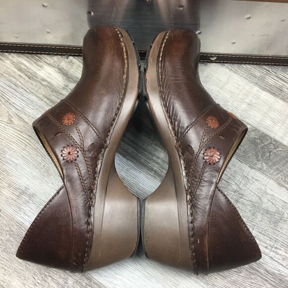 Dansko Brown Leather Clogs Size 40/10 - Picture 5 of 8